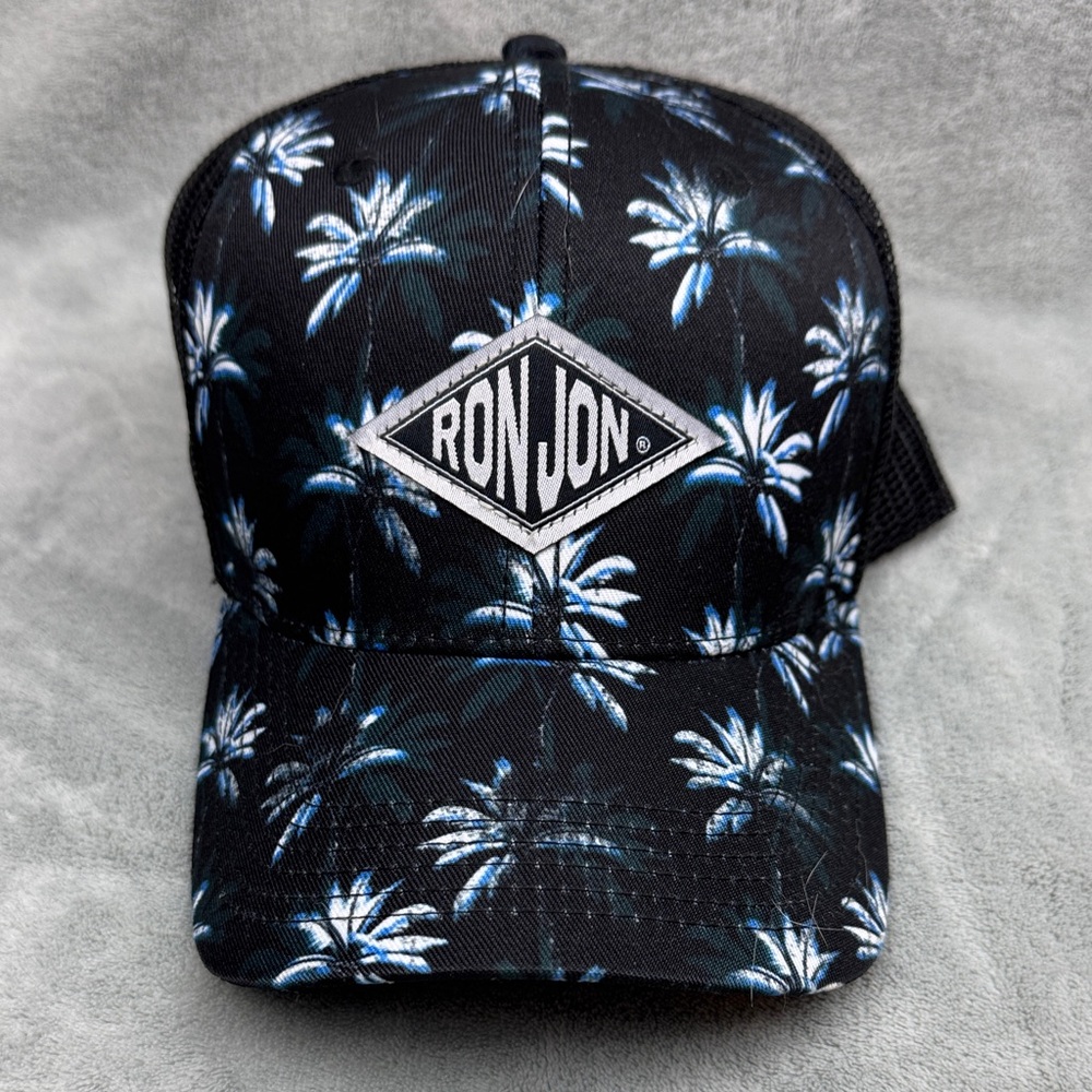Ron Jon Black and Blue Palm Tree Snap Back Hat